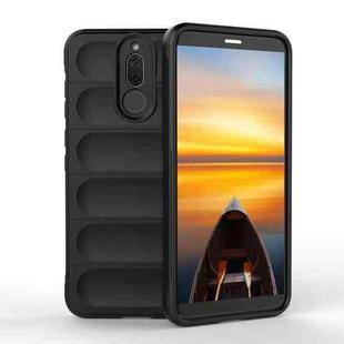 For Huawei Mate 10 Lite Magic Shield TPU + Flannel Phone Case(Black)