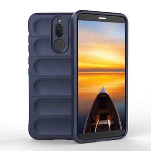 For Huawei Mate 10 Lite Magic Shield TPU + Flannel Phone Case(Dark Blue)