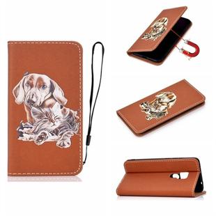 For Huawei Mate 20 3D Painting Horizontal Flip Leather Case with Holder & Card Slot & Lanyard(Dog)