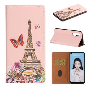 For Huawei nova 6 3D Painting Horizontal Flip Leather Case with Holder & Card Slot & Lanyard(Iron Tower)