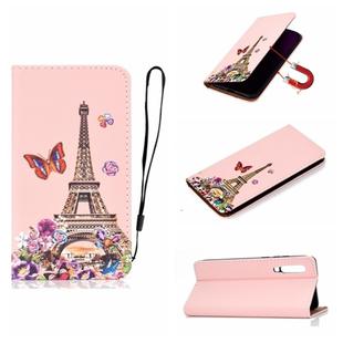 For Huawei P30 3D Painting Horizontal Flip Leather Case with Holder & Card Slot & Lanyard(Iron Tower)