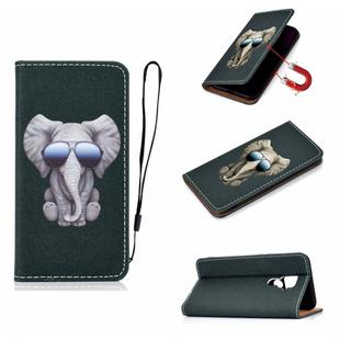 For Huawei Mate 30 Lite 3D Painting Horizontal Flip Leather Case with Holder & Card Slot & Lanyard(Elephant)