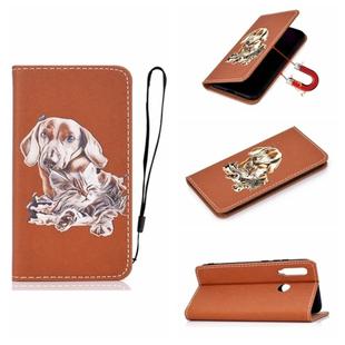 For Huawei Honor 10i 3D Painting Horizontal Flip Leather Case with Holder & Card Slot & Lanyard(Dog)