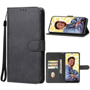 For Realme C55 Leather Phone Case(Black)