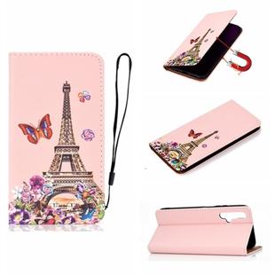 For Huawei Honor 20 3D Painting Horizontal Flip Leather Case with Holder & Card Slot & Lanyard(Iron Tower)