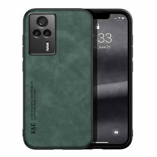 For Xiaomi Redmi K60 / K60E Lamba Skin Feel Magnetic Leather Phone Case(Green)