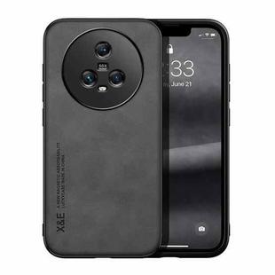 For Honor Magic5 / Magic5 Pro Lamba Skin Feel Magnetic Leather Phone Case(Dark Grey)