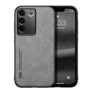 For vivo S16 Lamba Skin Feel Magnetic Leather Phone Case(Light Grey)