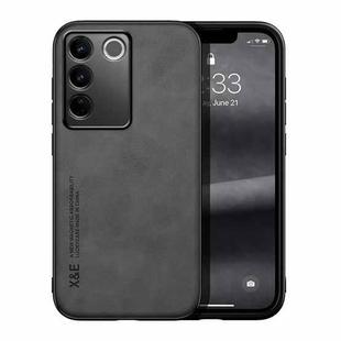 For vivo S16 Lamba Skin Feel Magnetic Leather Phone Case(Dark Grey)