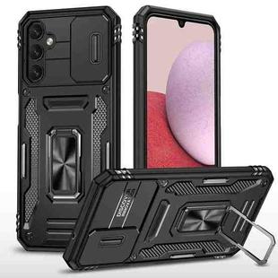 For Samsung Galaxy A34 Armor PC + TPU Camera Shield Phone Case(Black)