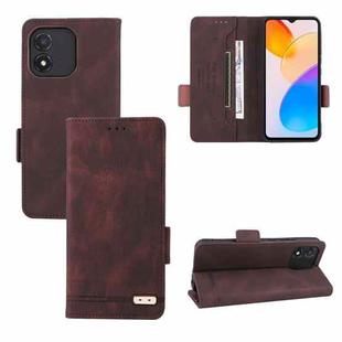 For Honor X5 Magnetic Clasp Flip Leather Phone Case(Brown)