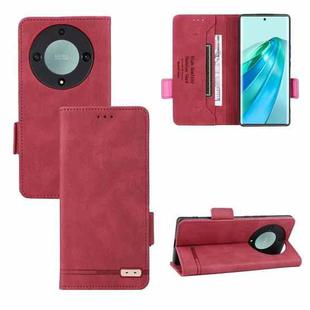 For Honor X9a 5G / Magic5 Lite Magnetic Clasp Flip Leather Phone Case(Red)