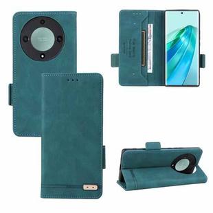 For Honor X9a 5G / Magic5 Lite Magnetic Clasp Flip Leather Phone Case(Green)