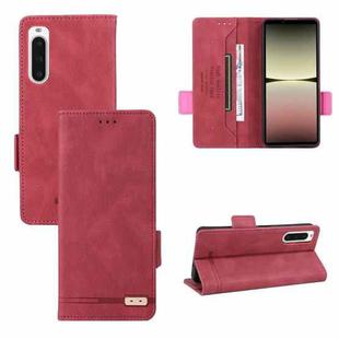 For Sony Xperia 10 V Magnetic Clasp Flip Leather Phone Case(Red)