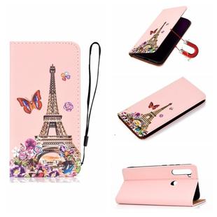 For Xiaomi Redmi Note 8 Pure Color Painting Horizontal Flip Leather Case with Card Slots & Holder & Lanyard(Iron Tower)