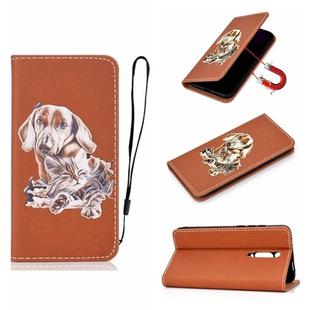 For Xiaomi Redmi K20 Pure Color Painting Horizontal Flip Leather Case with Card Slots & Holder & Lanyard(Dog)