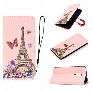 For Xiaomi Redmi K20 Pure Color Painting Horizontal Flip Leather Case with Card Slots & Holder & Lanyard(Iron Tower)