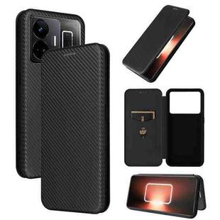 For Realme GT Neo 5 / Realme GT 3 Carbon Fiber Texture Flip Leather Phone Case(Black)