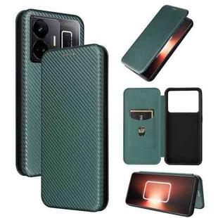 For Realme GT Neo 5 / Realme GT 3 Carbon Fiber Texture Flip Leather Phone Case(Green)