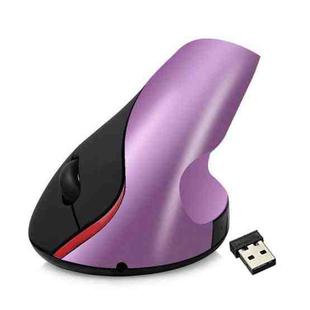 HXSJ A889 6 Keys 2400DPI 2.4GHz Vertical Wireless Mouse Rechargeable(Purple)