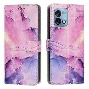 For Motorola Moto G Stylus 5G 2023 Painted Marble Pattern Leather Phone Case(Purple)