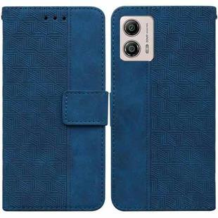 For Motorola Moto G13 / G23 / G53 Geometric Embossed Leather Phone Case(Blue)