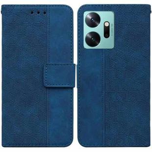 For Infinix Zero 20 Geometric Embossed Leather Phone Case(Blue)