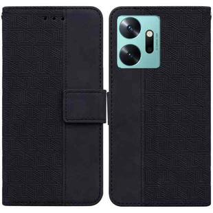 For Infinix Zero 20 Geometric Embossed Leather Phone Case(Black)