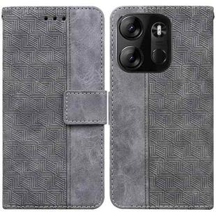 For Tecno Spark Go 2023 / Pop 7 Pro Geometric Embossed Leather Phone Case(Grey)