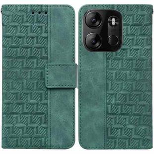 For Tecno Spark Go 2023 / Pop 7 Pro Geometric Embossed Leather Phone Case(Green)