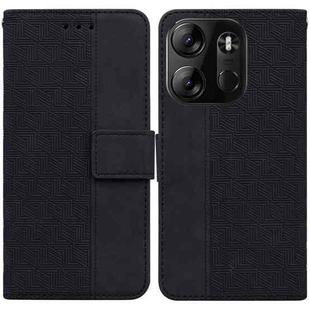 For Tecno Spark Go 2023 / Pop 7 Pro Geometric Embossed Leather Phone Case(Black)