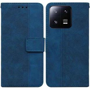 For Xiaomi 13 Pro Geometric Embossed Leather Phone Case(Blue)