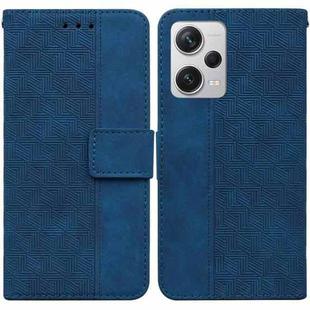 For Xiaomi Redmi Note 12 Pro+ Geometric Embossed Leather Phone Case(Blue)