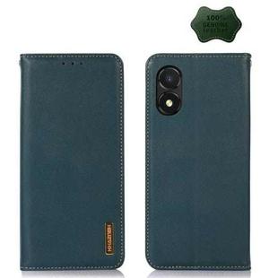 For Honor X5 KHAZNEH Nappa Top Layer Cowhide Leather Phone Case(Green)