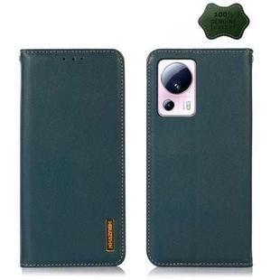 For Xiaomi 13 Lite / Civi 2 KHAZNEH Nappa Top Layer Cowhide Leather Phone Case(Green)