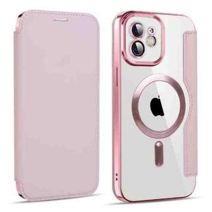 For iPhone 12 MagSafe Magnetic RFID Anti-theft Leather Phone Case(Pink)