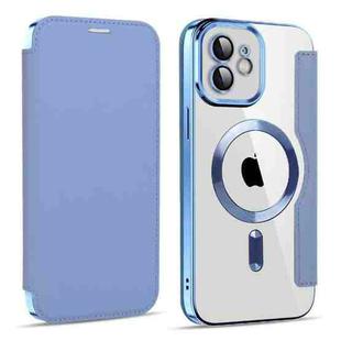 For iPhone 11 MagSafe Magnetic RFID Anti-theft Leather Phone Case(Sierra Blue)