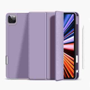 For iPad 10th 10.9 2022 WiWU Skin Feel TPU Smart Tablet Case with Pen Slot(Light Purple)