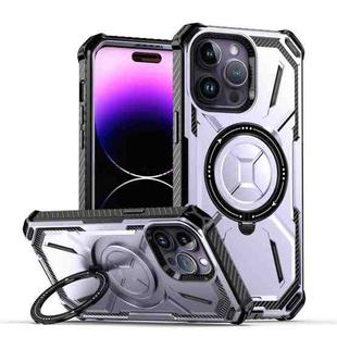 For iPhone 14 Pro Armor Series Holder Phone Case(Light Purple)