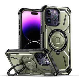 For iPhone 14 Pro Armor Series Holder Phone Case(Army Green)