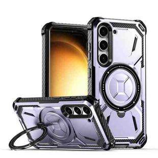 For Samsung Galaxy S23 5G Armor Series MagSafe Magnetic Holder Phone Case(Light Purple)