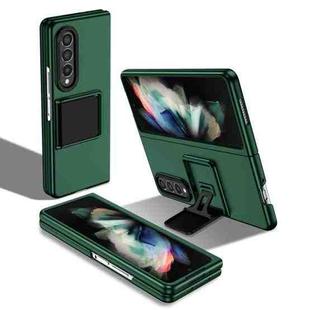 For Samsung Galaxy Z Fold3 5G Three-dimensional Folding Holder PC Phone Case(Green)