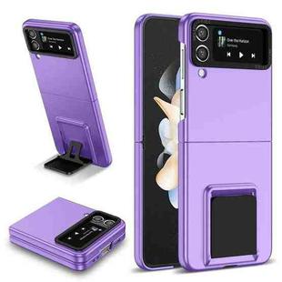 For Samsung Galaxy Z Flip4 5G Three-dimensional Folding Holder PC Phone Case(Purple)