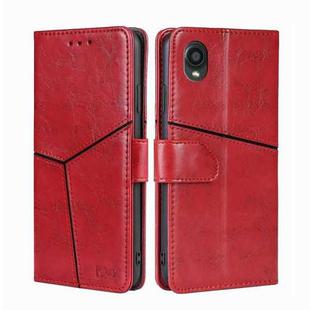 For Kyocera Digno BX2-Digno SX2-A101KC Geometric Stitching Horizontal Flip Leather Phone Case(Red)