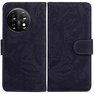 For OnePlus 11 Tiger Embossing Pattern Leather Phone Case(Black)