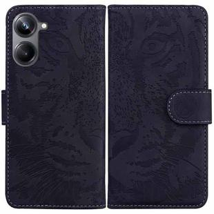 For Realme 10 Pro 5G Tiger Embossing Pattern Leather Phone Case(Black)