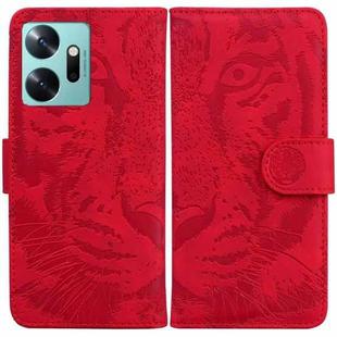 For Infinix Zero 20 Tiger Embossing Pattern Leather Phone Case(Red)