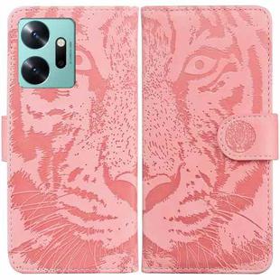 For Infinix Zero 20 Tiger Embossing Pattern Leather Phone Case(Pink)