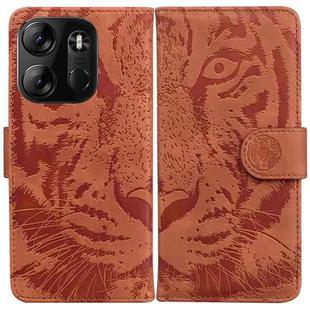 For Tecno Spark Go 2023 / Pop 7 Pro Tiger Embossing Pattern Leather Phone Case(Brown)