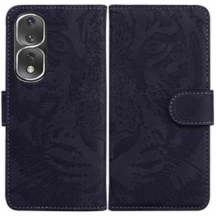 For Honor 80 Pro Tiger Embossing Pattern Leather Phone Case(Black)